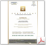 Certificat SRAC ISO 9001